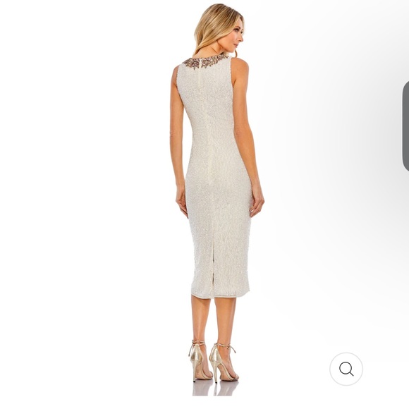 Mac Duggal 93607 FULLY SEQUINED JEWELED HIGH NECK FITTED DRESS. Sz 2 - Picture 2 of 3